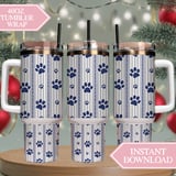 Classic Paw & Stripe Digital Design Size Bundle Png thumbnail 8