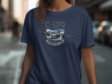 C-130 Hercules Military Aircraft T-Shirt, Air Force Veteran Gift, Pilot Aviation Tee, Patriotic Father's Day Shirt for Him thumbnail 8