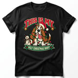 Ugly Christmas Basset Hound Tee thumbnail 2