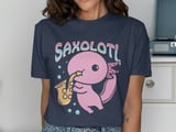 Saxolotl Axolotl Saxophone Graphic T-Shirt thumbnail 9