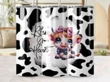 Cute Cow Tumbler Wrap, Bless Your Heart 20oz Tumbler, Farmhouse Tumbler, Seamless Tumbler Design, Animal Lover Gift, Cow Print Tumbler thumbnail 1