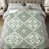 Floral Throw Blanket and Pillow: Decorative, Soft, Cozy Home Decor  thumbnail 12