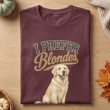 I Prefer Blondes Golden Retriever Tee thumbnail 6