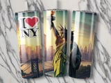 New York City Tumbler Wrap Digital Design 20oz Skinny Tumbler, Statue of Liberty PNG, I Love NY Travel Souvenir Gift thumbnail 2