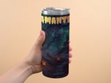 Personalized Halloween Tumbler, Spooky Haunted House Tumbler, Pumpkin Patch Tumbler, Custom Halloween Gift, Halloween Decor Tumbler thumbnail 2