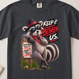 Keep It Between Us Raccoon Tee thumbnail 10