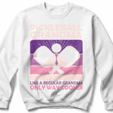 Pickleball Gildan Crewneck Sweatshirt, Pickleball Grandma Like A Regular Grandma Only Way Cooler, Court Warm Up thumbnail 2