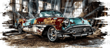 40oz Tumbler Sublimation Seamless Distressed Tapered Wrap | Classic Vintage Car Garage Design | Retro Hot Rod Mechanic Dad Gift Digital File thumbnail 14