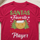 Pickleball Sport-Tek Performance Tee, Santas Favorite Pickleball Player, Festive Holiday Court Apparel thumbnail 6