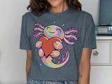 Cute Axolotl Heart Graphic T-Shirt thumbnail 11