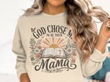 God Chose Me To Be Their Mama Vintage Boho Christian Mom Faith Bible Floral Butterfly Distressed Graphic Other thumbnail 17