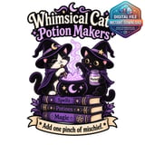 Whimsical Cats Potion Makers Digital Mug Wrap thumbnail 2
