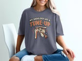 Shoulder Surgery Recovery T-Shirt: Humorous Post-Op Tune-Up Graphic, Orthopedic Rehabilitation Tee thumbnail 12