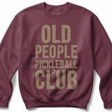 Pickleball Gildan Crewneck Sweatshirt, Old People Pickleball Club, Court Warm Up Cozy Athletic Pullover thumbnail 3