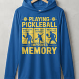 Pickleball Sport-Tek Performance Hood, Playing Pickleball Improves Memory What's The Score, Lightweight Hoodie thumbnail 3