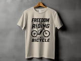 Freedom Is Riding a Bicycle | Electric Mountain Bike T-Shirt thumbnail 13
