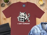 I Eat Cement absurd brain rot Cat Tee thumbnail 5
