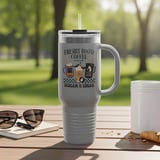 Freshly Boo'd Coffee Tumbler, Halloween Tumbler, Spooky Season, Coffee Lover Gift, Ghost Bat Pumpkin, Scream and Sugar Tumbler thumbnail 9