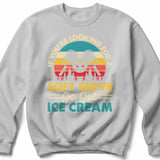 Pickleball Gildan Crewneck Sweatshirt, If You're Looking For A Soft Serve Go Get Ice Cream, Court Warm Up thumbnail 7