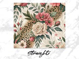 Floral Cheetah 20oz Tumbler Wrap PNG, Pink Rose Tumbler Design, Animal Print Tumbler, Digital Download for Sublimation thumbnail 4