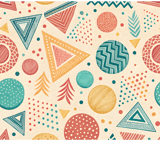 Digital Pattern, Abstract Pattern, Digital Bundle, Geometric, Triangles, Circles, Trees Pattern, Bohemian, Digital Paper, Scrapbook, Fabric thumbnail 8