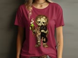 Coffee Zombie and Black Cat Tee thumbnail 4