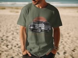 Wood Steel Soul T-Shirt, Classic Car, Vintage Wagon, Retro Automotive Tee, Grand Wagoneer Shirt, Offroad Vehicle Shirt, Car Lover Gift thumbnail 2