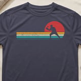 Pickleball Sport-Tek Performance Tee, Retro Sunset Player Silhouette Graphic, Vintage Athletic Court Apparel thumbnail 9