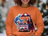 Halloween, Spooky Treats T-Shirt, Halloween T-Shirt, Vampire and Ghost Design, Ice Cream T-Shirt, Unique Graphic Tee thumbnail 3