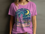 Powered By Cats And Moonlight Tee thumbnail 9