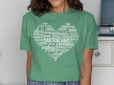 Marching Band Heart Word Cloud T-Shirt thumbnail 8