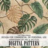 Abstract Jungle Leaf Digital Design Size Bundle Png thumbnail 2