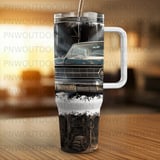 40oz Tumbler Vintage Car Barn Sublimation, Seamless Tapered Distressed Hot Rod Wrap Digital, Rustic Garage PNG thumbnail 10