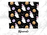 Cute Ghost Tumbler Wrap Digital PNG | Halloween Kawaii Seamless Design for 20oz Skinny Straight Tumbler | Spooky Season Craft File thumbnail 5