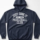 Pickleball Gildan Fleece Hoodie, Just Dink It (Est. 1965) Pickleball Club, Warm Winter Court Pullover thumbnail 6
