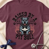 Raised By A Pit Bull Tee | Pit Bull Lover Shirt | Pittie Shirt | Bully Breed Gift thumbnail 15
