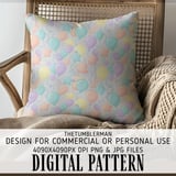 Digital Balloons Pattern, Stars, Party, Pastel Colors, Cute Balloons Clipart, Digital Paper, Digital Bundle Pattern, Seamless Pattern thumbnail 5