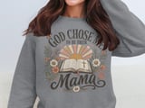 God Chose Me To Be Their Mama Vintage Boho Christian Mom Faith Bible Floral Butterfly Distressed Graphic Other thumbnail 13
