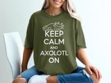 Keep Calm Axolotl On Graphic Tee thumbnail 2