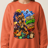 Halloween Ghosts Detective Chase Dog Sweatshirt thumbnail 11