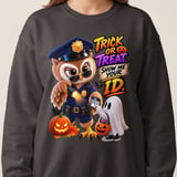 Trick Or Treat Officer Hoot the Owl Sweatshirt thumbnail 15