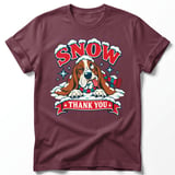 Snow Thank You Basset Hound Tee thumbnail 4