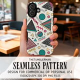 90s Memphis Style Digital Pattern Size Bundle Png thumbnail 6