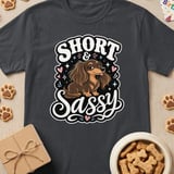 Short & Sassy Long-Haired Dachshund T-Shirt thumbnail 1