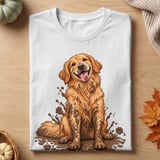 Muddy Golden Retriever Worth It Tee thumbnail 12