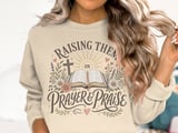 Raising Them On Prayer & Praise Christian Bible Faith Art Print | Rustic Religious Floral Mom Gift Other thumbnail 17