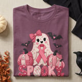 Faux Patchwork Spooky For A Cure Tee thumbnail 12