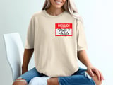 Hello My Name Is Mike's Wife T-Shirt, Funny Wife Life Shirt, Sarcastic Tee, Gift for Her, Newlywed Anniversary Top thumbnail 5