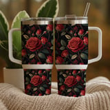 Red Roses Tumbler Design, Floral Digital Paper, Watercolor Flower Backgrounds, Junk Journal Pages, Printable Tumbler Png, Scrapbooking Paper thumbnail 9