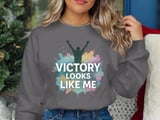 Cancer fighting t-shirt Victory Looks Like Me, Inspirational Tee, Cancer Awareness Shirt, Support T-Shirt, Survivor Gift, Hope Shirt thumbnail 1